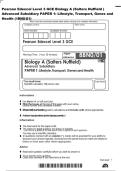 Pearson Edexcel Level 3 GCE Biology A &lpar;Salters Nuffield &rpar;&NewLine;Advanced Subsidiary PAPER 1&colon; Lifestyle&comma; Transport&comma; Genes and&NewLine;Health &lpar;8BN0&sol;01&rpar;&NewLine;