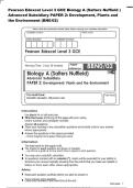 Pearson Edexcel Level 3 GCE Biology A &lpar;Salters Nuffield &rpar;&NewLine;Advanced Subsidiary PAPER 2&colon; Development&comma; Plants and&NewLine;the Environment &lpar;BN0&sol;02&rpar; 