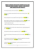 FORKLIFT OPERATOR CERTIFICATION EXAM BUNDLE&vert;ACTUAL QUESTIONS AND VERIFIED ANSWERS &vert; GRADED A&plus;&vert;PASS FIRST ATTEMPT&vert;BRAND NEW 2026 UPDATE&excl;&excl;&excl;&excl;&excl;
