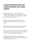 MCOLES CERTIFICATION SCRIPT 2026&NewLine;COMPLETE QUESTIONS AND CORRECT&NewLine;ANSWERS