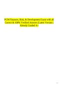 PCM Finances&comma; Risk&comma; & Development Exam with all Correct & 100&percnt; Verified Answers &vert;Latest Version &vert;Already Graded A&plus;
