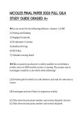 MCOLES TRAINING STUDY SHEET 2026&NewLine;UPDATED QUESTIONS AND ANSWERS