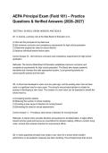 AEPA Principal Exam &lpar;Field 181&rpar; &ndash; Practice Questions & Verified Answers &lpar;2026&ndash;2027&rpar;&period;pdf&NewLine;&NewLine;