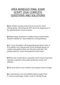 APEA 3P Final Exam Prep Bundle &vert; Complete Questions & Verified Answers &vert; Advanced NP Exam Study Pack&NewLine;&NewLine;