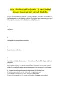 PCM 2 Final Exam with all Correct & 100&percnt; Verified Answers &vert;Latest Version &vert;Already Graded A&plus;