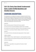 CLR 110&colon; Clarity Data Model Fundamentals &NewLine;Exam &vert; Latest Verified Questions and &NewLine;Detailed Answers 