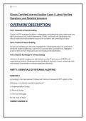 Illinois Certified Internal Auditor Exam &vert; Latest Verified &NewLine;Questions and Detailed Answers 