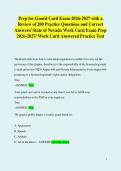 Prep for Guard Card Exam 2026-2027 with a Review of 200 Practice Questions and Correct Answers&sol; State of Nevada Work Card Exam Prep 2026-2027&sol; Work Card Answered Practice Test