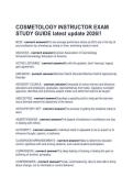 COSMETOLOGY INSTRUCTOR EXAM &NewLine;STUDY GUIDE latest update 2026&excl;&excl; 