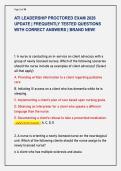 ATI LEADERSHIP PROCTORED EXAM 2026 &NewLine;UPDATE &vert; FREQUENTLY TESTED QUESTIONS &NewLine;WITH CORRECT ANSWERS &vert; BRAND NEW&excl; 