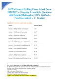 NGWA General Drilling Exam Actual Exam 2026&sol;2027 &ndash; Complete Exam-Style Questions with Detailed Rationales &vert; 100&percnt; Verified &ndash; Pass Guaranteed &ndash; A&plus; Graded&NewLine;&NewLine;