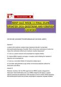 NRNP 6665 Week 11 Final Exam 2026&colon; Questions & Verified Answers &lpar;Updated&rpar;&NewLine;&NewLine;