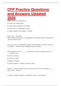 cfp certified planner latest 2026 &vert; 2027 package deal Questions and Answers All Verified