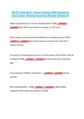 NICET Soils level 1 Exam Newest 2026 Questions &NewLine;and Correct Detailed Answers Already Graded A&plus; 