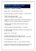 NRCMA Certification exam Questions and Answers