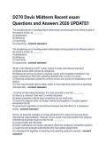 D270 Davis Midterm Recent exam  &NewLine;Questions and Answers 2026 UPDATE&excl;&excl;