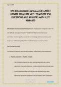 NYC City Assessor Exam ALL 250 ELATEST UPDATE 2026-2027 WITH COMPLETE 250 QUESTIONS AND ANSWERS WITH JUST RELEASED&period;pdf&NewLine;&NewLine;