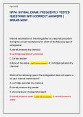 NFPA 10 FINAL EXAM &vert; FREQUENTLY TESTED &NewLine;QUESTIONS WITH CORRECT ANSWERS &vert; &NewLine;BRAND NEW&excl;