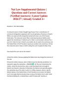 Nat Law Supplemental Quizzes &vert; Questions and Correct Answers &lpar;Verified Answers&rpar; &vert; Latest Update 2026&sol;27 &vert; Already Graded A&plus;