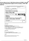 Pearson Edexcel Level 3 GCE History Advanced PAPER 1&colon; Breadth&NewLine;study with interpretations Option 1A&colon; The crusades&comma; c1095&ndash;1204&NewLine;&lpar;9H10&sol;1A&rpar;&NewLine;