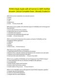 PCMCS Study Guide with all Correct & 100&percnt; Verified Answers &vert;Actual Complete Exam &vert;Already Graded A&plus;