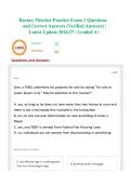 Barney Fletcher Practice Exam 1 Questions and Correct Answers &lpar;Verified Answers&rpar; &vert; Latest Update 2026&sol;27 &vert; Graded A&plus;
