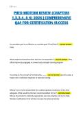 PHED MIDTERM REVIEW &lpar;CHAPTERS&NewLine;1&comma;2&comma;3&comma;4&comma; & 8&rpar; 2026 &vert; COMPREHENSIVE&NewLine;Q&A FOR CERTIFICATION SUCCESS 