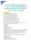 RN ATI MedSurg Exam Actual Exam 2026&sol;2027 &ndash; Complete Exam-Style Questions with Detailed Rationales &vert; 100&percnt; Verified &ndash; Pass Guaranteed &ndash; A&plus; Graded&NewLine;&NewLine;