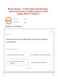 Barney Fletcher - GA RE School Exam Questions and Correct Answers &lpar;Verified Answers&rpar; &vert; Latest Update 2026&sol;27 &vert; Graded A&plus;