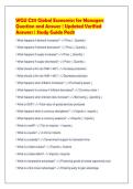 WGU C211 Global Economics for Managers&NewLine;Question and Answer &vert; Updated Verified&NewLine;Answers &vert; Study Guide Pack