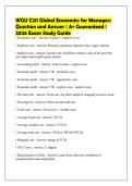 WGU C211 Global Economics for Managers&NewLine;Question and Answer &vert; A&plus; Guaranteed &vert;&NewLine;2026 Exam Study Guide