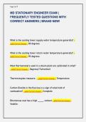 MD STATIONARY ENGINEER EXAM &vert; &NewLine;FREQUENTLY TESTED QUESTIONS WITH &NewLine;CORRECT ANSWERS &vert; BRAND NEW&excl; 