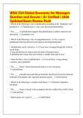 WGU C211 Global Economics for Managers&NewLine;Question and Answer &vert; A&plus; Verified &vert; 2026&NewLine;Updated Exam Review Pack