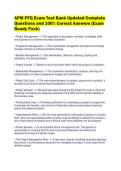 APM PFQ Exam Test Bank Updated Complete&NewLine;Questions and 100&percnt; Correct Answers &lpar;Exam&NewLine;Ready Pack&rpar;