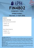 FIN4802 Assignment 1 &lpar;ANSWERS&rpar; 2026 - DISTINCTION GUARANTEED