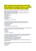 NCCT Surgical Tech Practice Exam and Study&NewLine;Guide Authentic Complete Questions and 100&percnt;&NewLine;Correct Answers &lpar;Top Performance Guide&rpar;