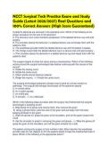 NCCT Surgical Tech Practice Exam and Study&NewLine;Guide &lpar;Latest 2026&sol;2027&rpar; Real Questions and&NewLine;100&percnt; Correct Answers &lpar;High Score Guaranteed&rpar;