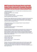 NCCT Surgical Tech Practice Exam and Study&NewLine;Guide &lpar;Latest 2026&sol;2027&rpar; Complete Questions&NewLine;and 100&percnt; Correct Answers &lpar;Guaranteed Pass&rpar;