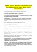 HCB Test 3 &lpar;Intro to Medication Administration&rpar; with all Correct & 100&percnt; Verified Answers &vert;Latest Version &vert;Already Graded A&plus;