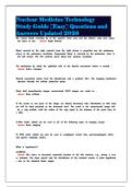 Nuclear Medicine Technology Study Guide &lbrack;Easy&rsqb; Questions and Answers Updated 2026