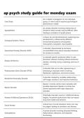 ap psych study guide for monday exam questions and answers