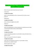 CMAC Practice Test Bundled Questions and CORRECT Answers