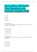 ServiceNow CSA Exam Prep Questions and Answers Updated 2026