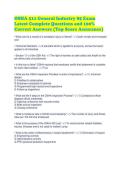 OSHA 511 General Industry 85 Exam&NewLine;Latest Complete Questions and 100&percnt;&NewLine;Correct Answers &lpar;Top Score Assurance&rpar;