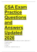 CSA Exam Practice Questions and Answers Updated 2026