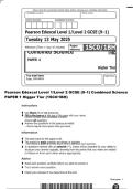 Pearson Edexcel Level 1&sol;Level 2 GCSE &lpar;9&ndash;1&rpar; Combined Science&NewLine;PAPER 1 Higger Tier &lpar;1SC0&sol;1BH&rpar;&NewLine;