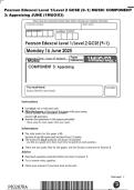 Pearson Edexcel Level 1&sol;Level 2 GCSE &lpar;9&ndash;1&rpar; MUSIC COMPONENT&NewLine;3&colon; Appraising JUNE &lpar;1MUO&sol;03&rpar;