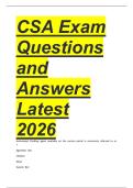 CSA Exam Questions and Answers Latest 2026