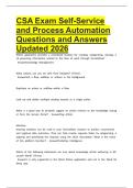 CSA Exam Self-Service and Process Automation Questions and Answers Updated 2026