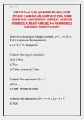 CSE 110 Final EXAM &vert;&vert;VERIFIED EXAM&excl;&excl;&excl;&vert;&vert; MOST &NewLine;RECENT EXAM ACTUAL COMPLETE REAL EXAM &NewLine;QUESTIONS AND CORRECT ANSWERS &lpar;VERIFIED &NewLine;ANSWERS&rpar; ALREADY GRADED A&plus; &vert; GUARANTEED &NewLine;SUCCESS&excl;&excl; NEWEST EXAM&excl;&excl;&excl;